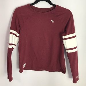 Abercrombie Kids Girls Burgundy Long Sleeve Shirt